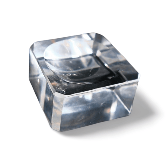 Premium Glass Sphere Stand – Stable Display for Gemstone Balls | Durable & Minimalist Crystal Holder, 0.5" - Wax | Wane