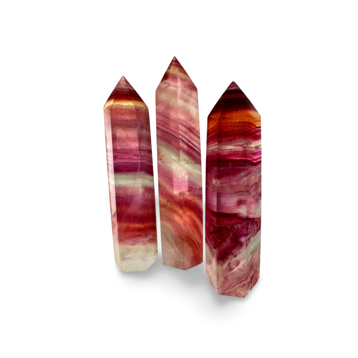 Watermelon Fluorite crystal