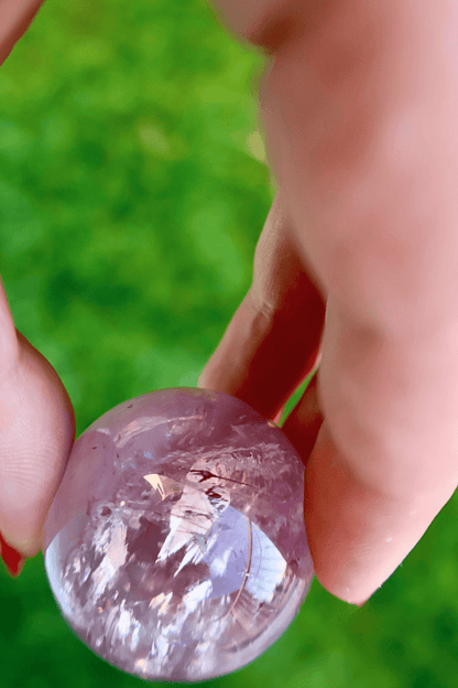 Amethyst Premium Sphere – Polished Crystal Ball of Clarity & Calm (Translucent Purple, Pocket Size ~0.75") - Wax | Wane