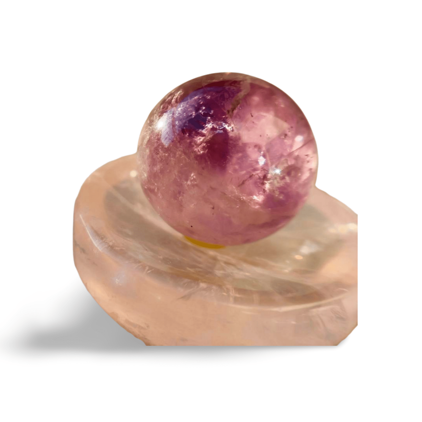 Amethyst Premium Sphere – Polished Crystal Ball of Clarity & Calm (Translucent Purple, Pocket Size ~0.75") - Wax | Wane