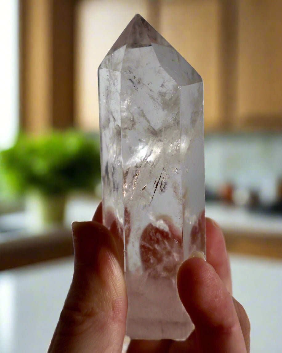 Clear Quartz Energy Point - Rare Thick Sized Obelisk