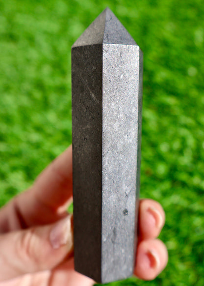 Elite Shungite Obelisk – EMF Shield & Purifier | Authentic Russian Mineral - Wax | Wane