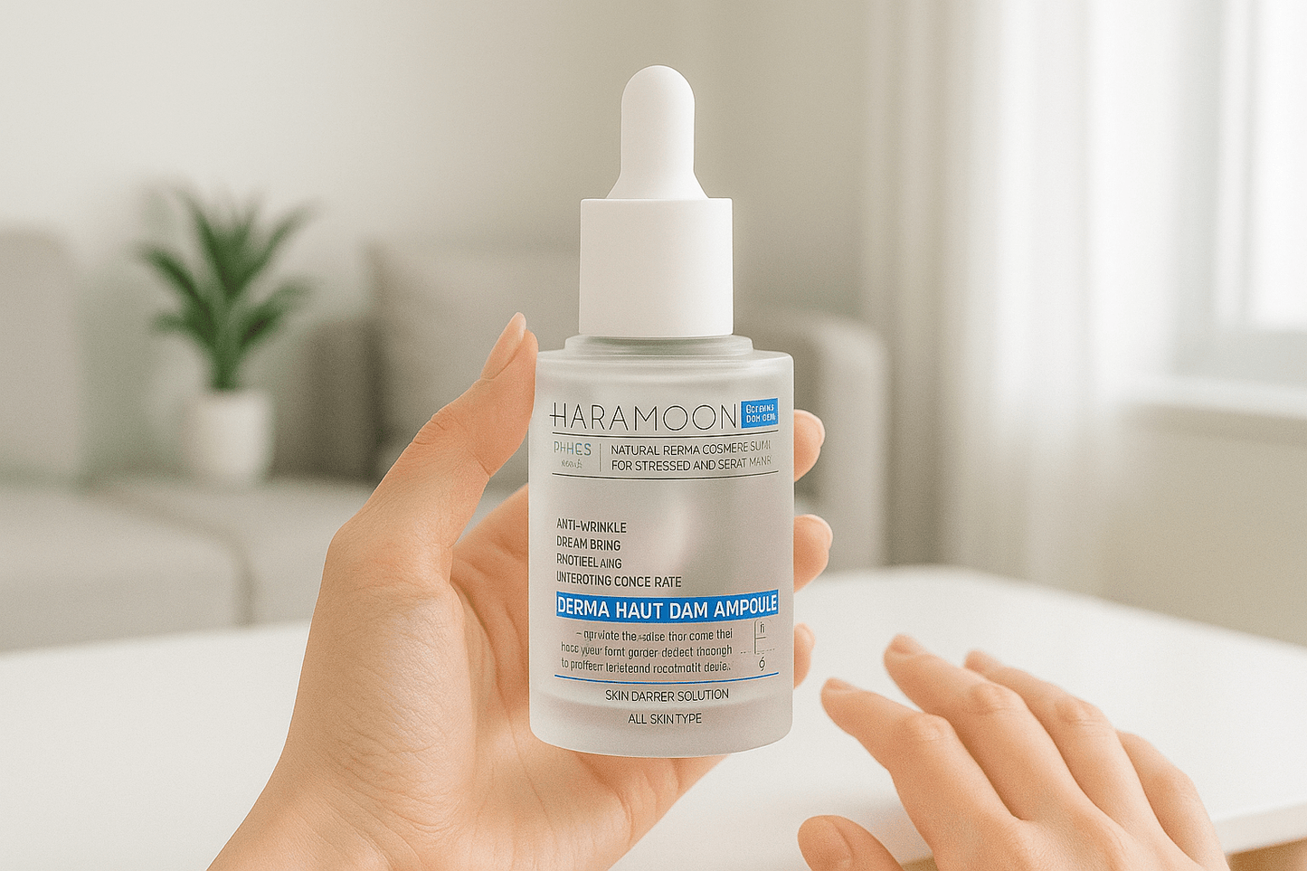 HARAMOON Silky Hydration Ampoule | Vegan & EWG Certified Korean Skincare, 30mL - Wax | Wane