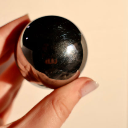Terahertz Sphere - Genuine Crystal Ball, Polished Rare Home Decor Accent - Wax | Wane
