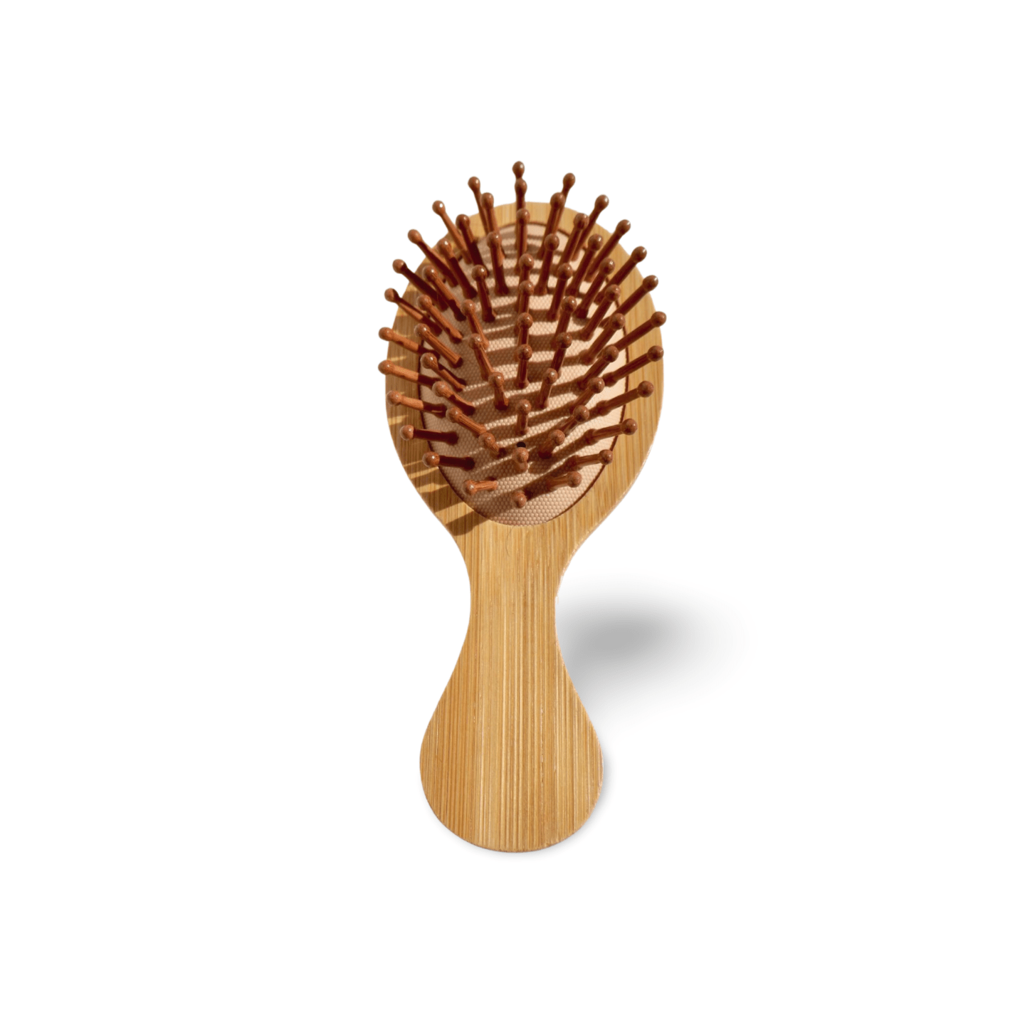 Wooden Mini Hair Brush – Beech Wood Handle & Bamboo Bristles | Travel - Size Detangler - Wax | Wane