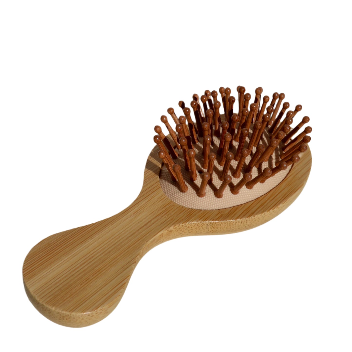 Wooden Mini Hair Brush – Beech Wood Handle & Bamboo Bristles | Travel - Size Detangler - Wax | Wane