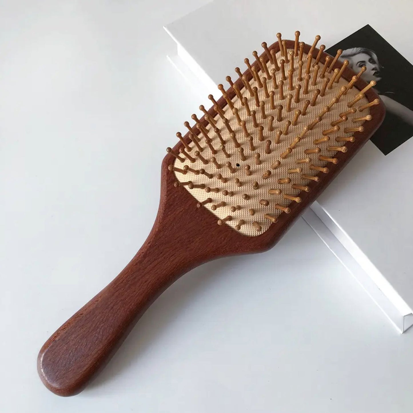 XL Sandalwood Paddle Brush – Durable, Natural Material for Thick Hair - Wax | Wane