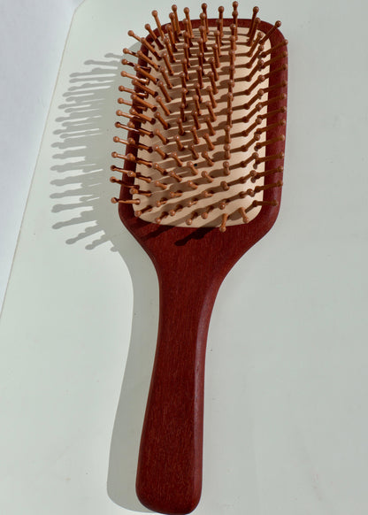 XL Sandalwood Paddle Brush – Durable, Natural Material for Thick Hair - Wax | Wane